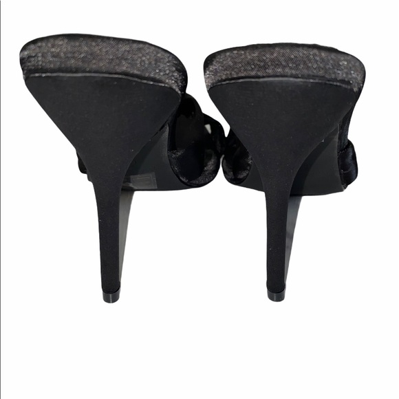 Pointed Toe Satin Bow Slip On Heel - Picture 4 of 6